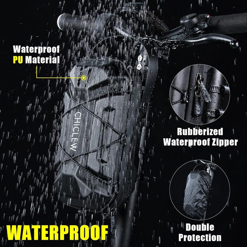 CHICLEW 3L Electric Scooter Bag, Waterproof Scooter Storage Bag with Multicolor Drawstrings, 3L Large Capacity Scooters Handlebar Bag, Compatible with Scooters, Bikes, Segway Ninebot and NIU - Image 5